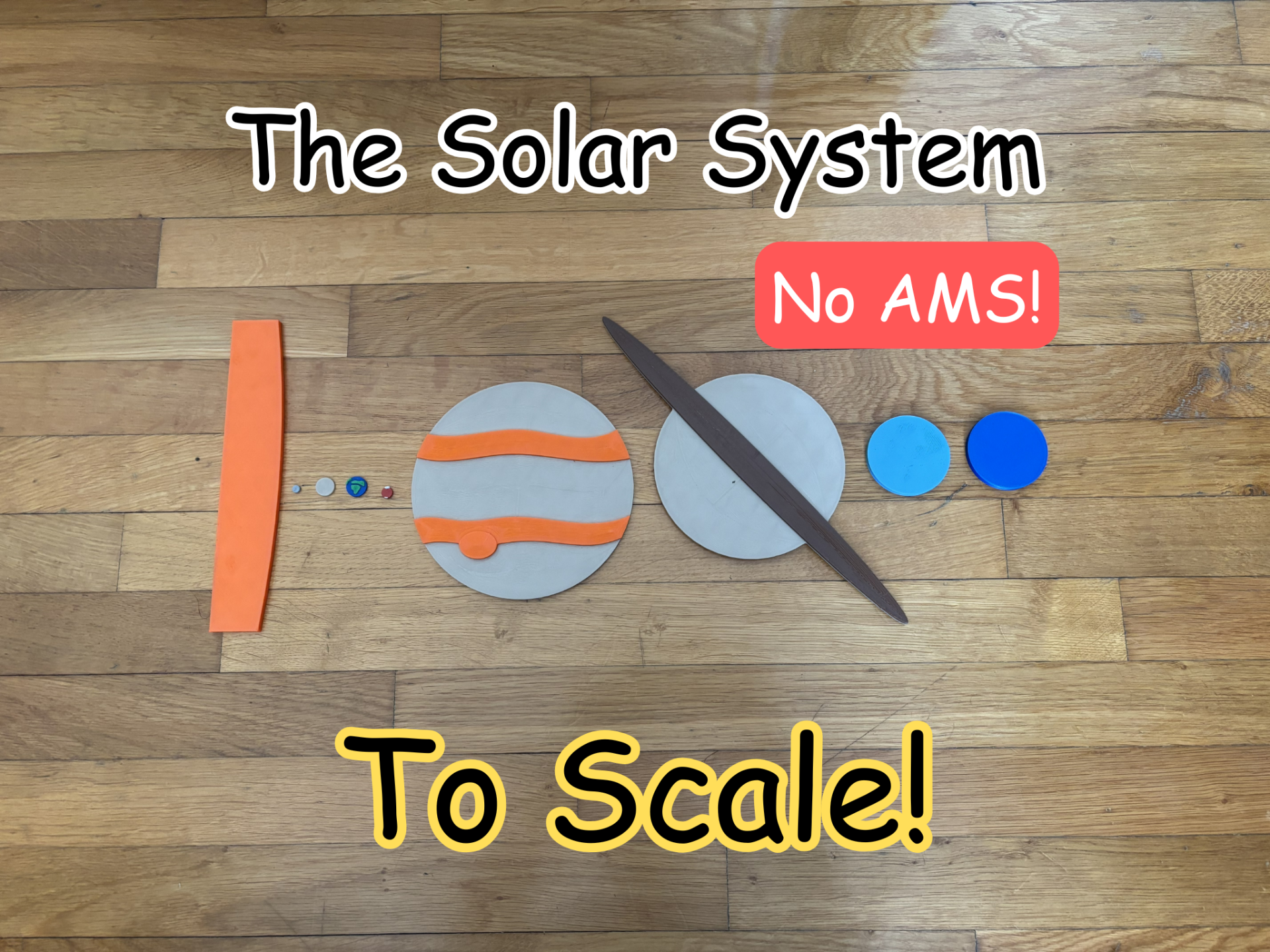 The Solar System to SCALE! - No AMS