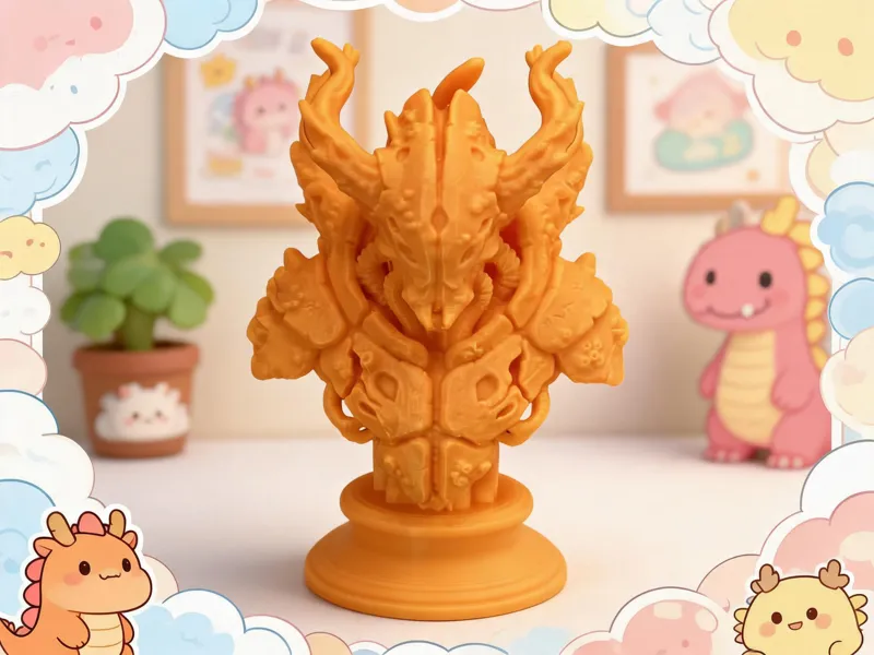 Ancient Forest Horned Monster Bust Statue