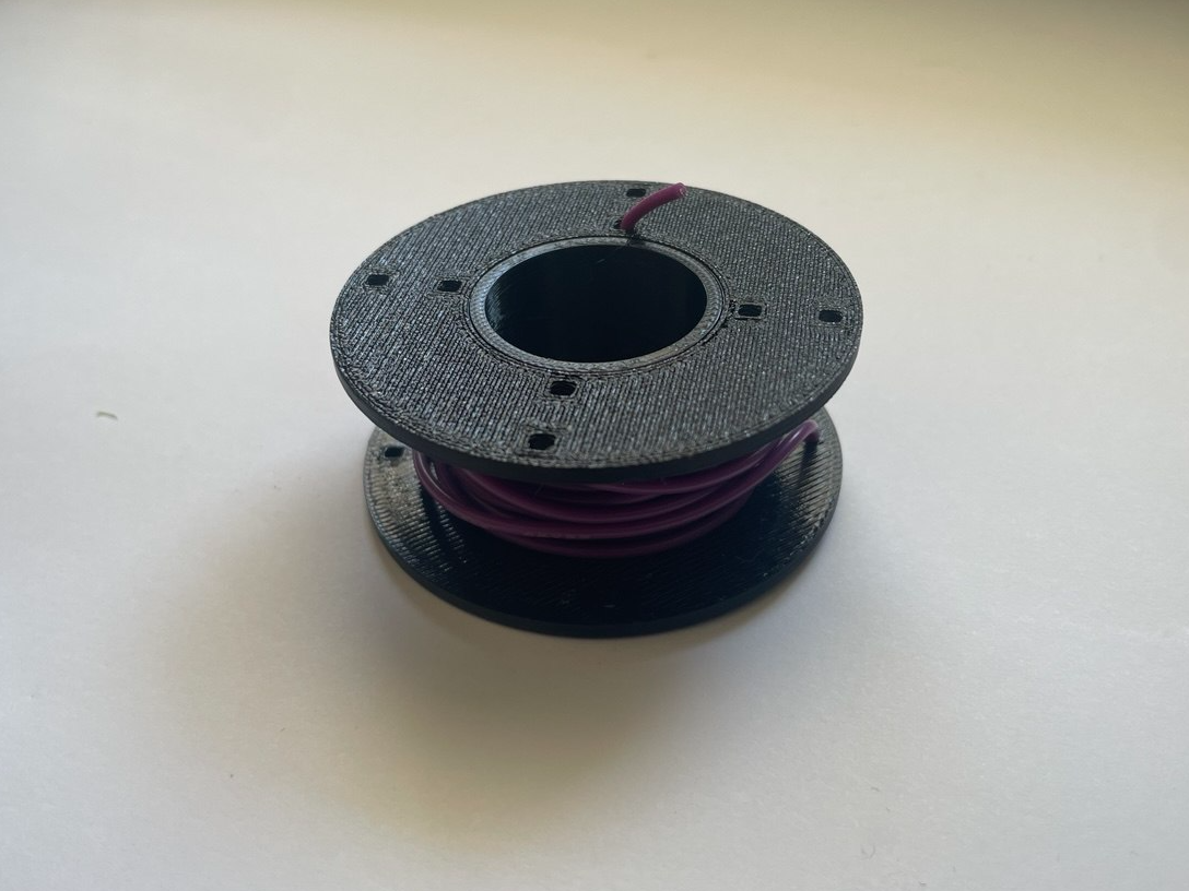 Snap-Fit Wire Spool (2-Part) with Cable Lock Holes