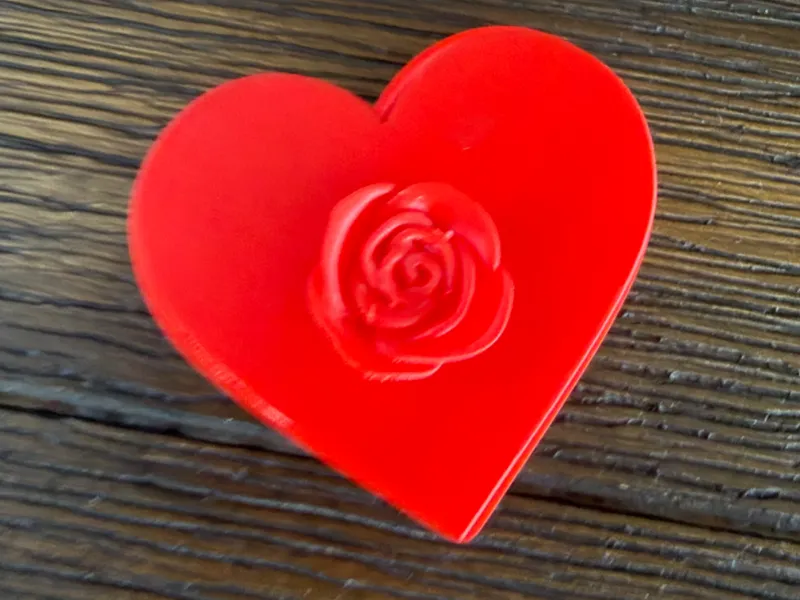 Heart Clicker With Rose on the Top