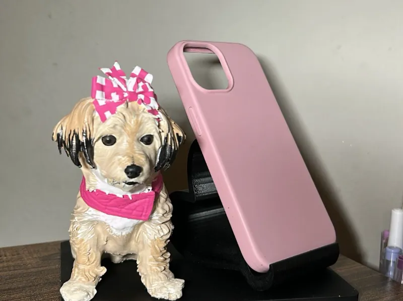 soporte para telefono decoracion con perro