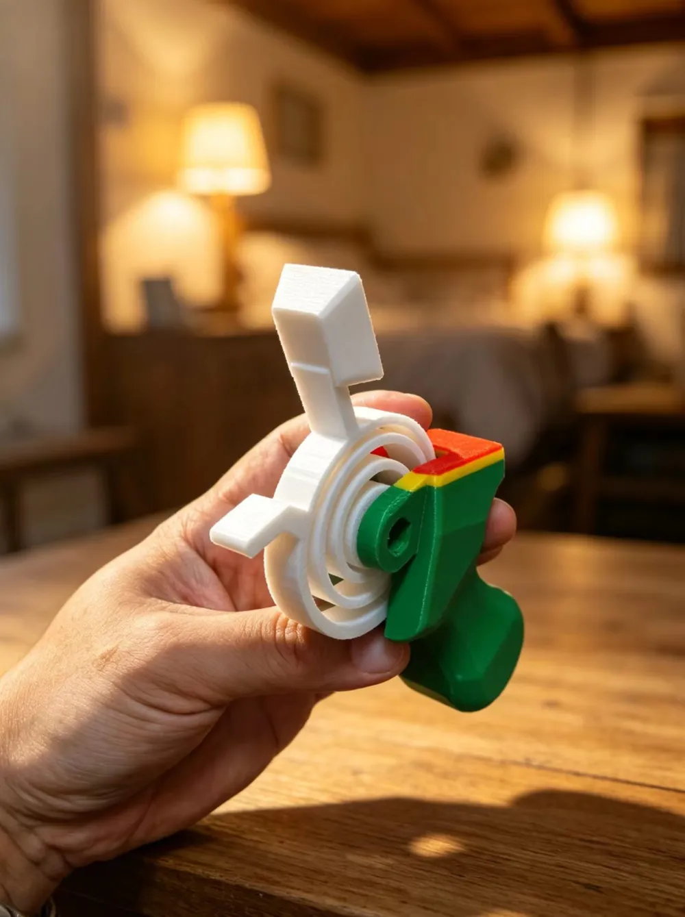 One-handed Spring-Loaded Elastic Toy Launcher - Free 3D Print Model ...
