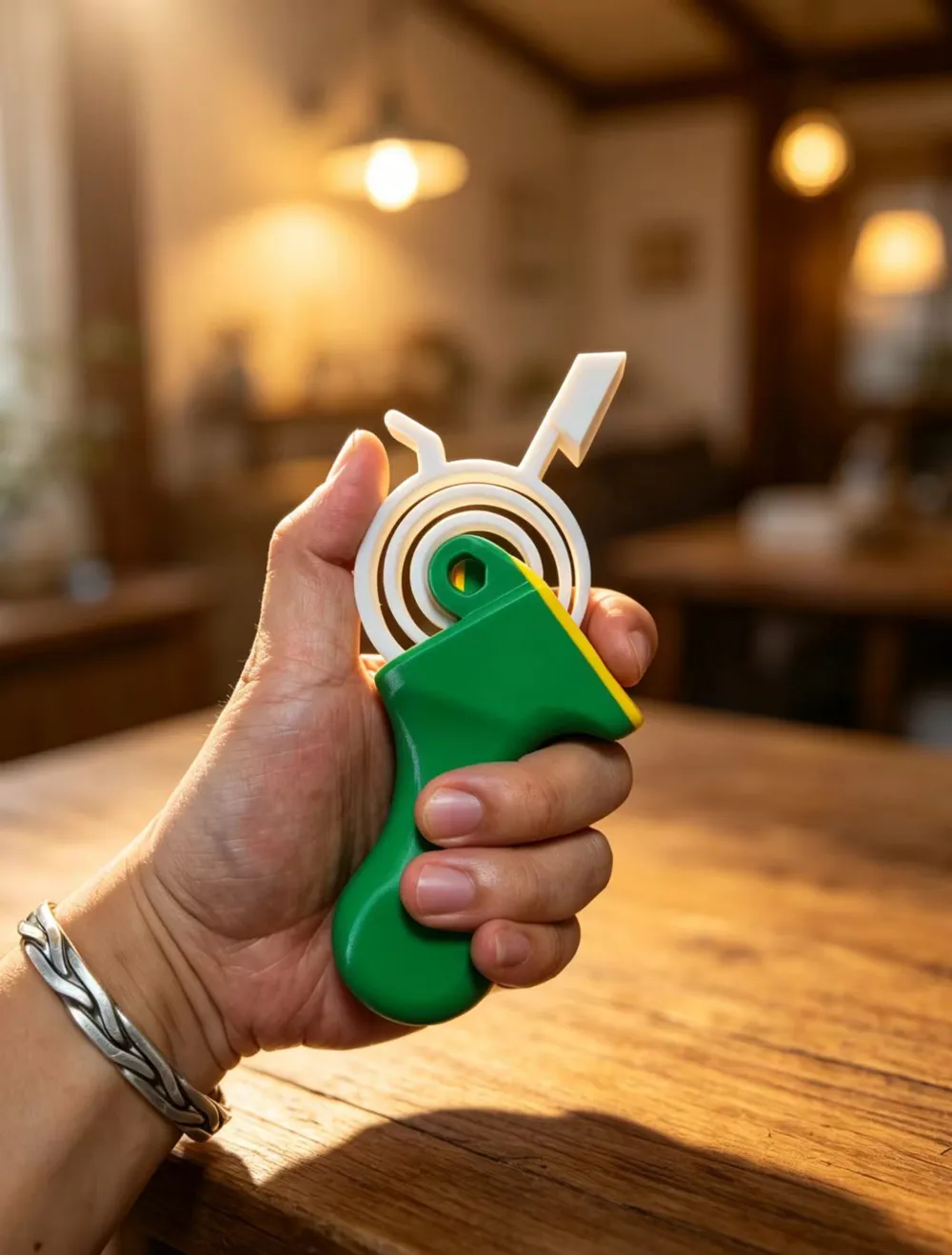 One-handed Spring-Loaded Elastic Toy Launcher - Free 3D Print Model ...