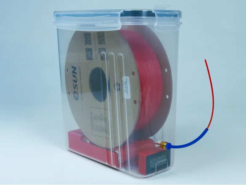 DRY BOX 3D Filament: Hygrometer, Desiccant, Print
