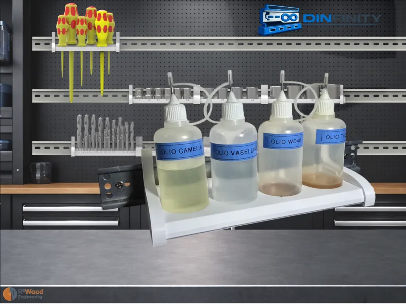 Precision Bottle Holder DIN Rail | DIN Infinity