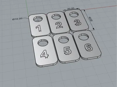 Key Number Tag