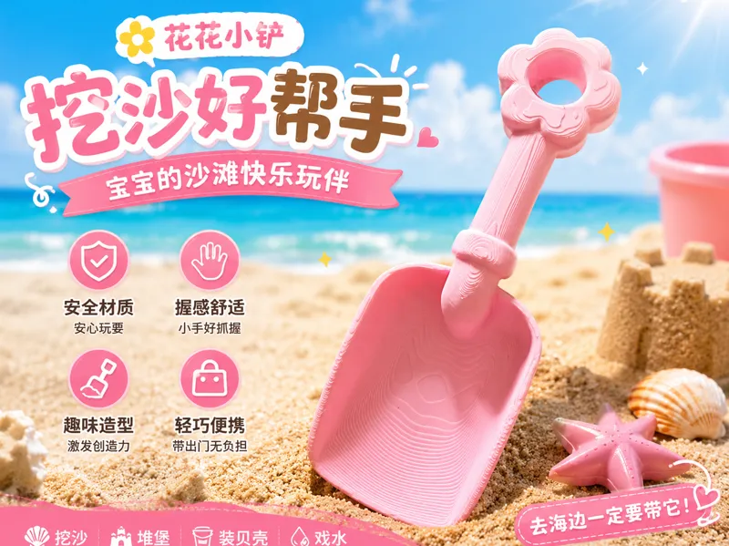沙滩小铲子 挖呀挖小铲子 夏日海边必备