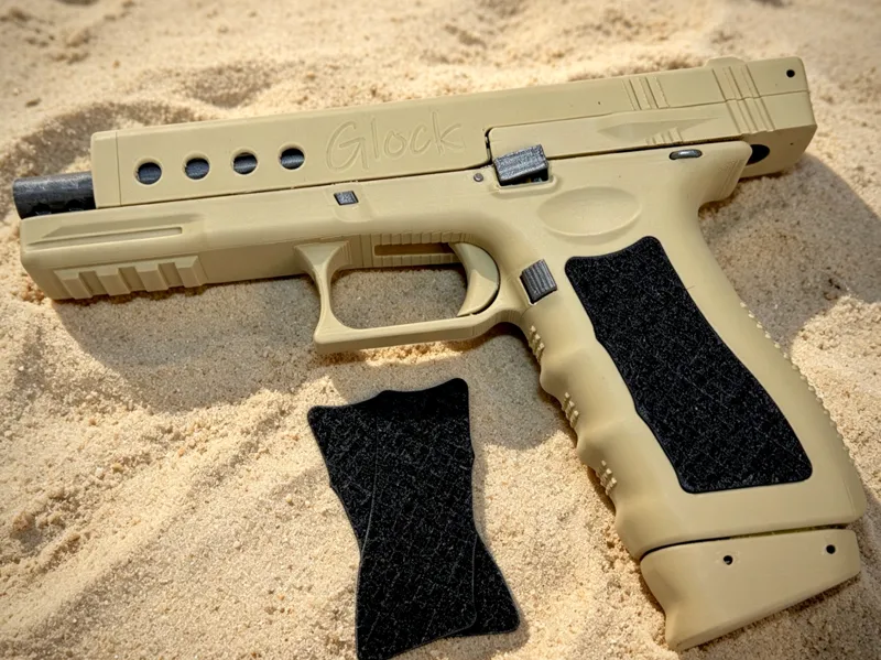 Glock G18C磨砂烫纹握把片 飞盘射击器用