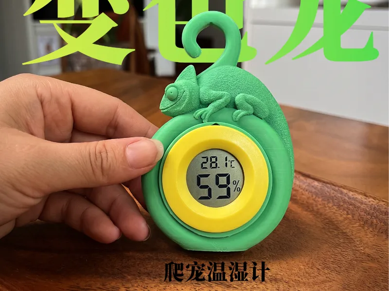 变色龙｜爬宠温湿计支架