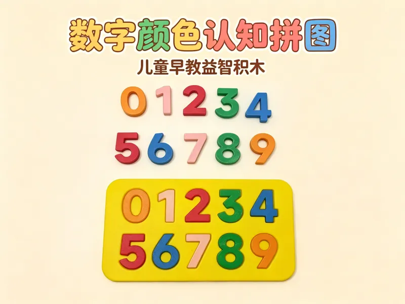 数字颜色认知拼图|儿童早教益智积木