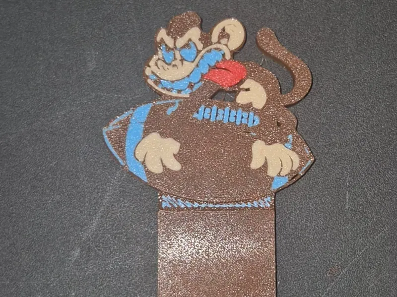 monkey/football hardhat clip