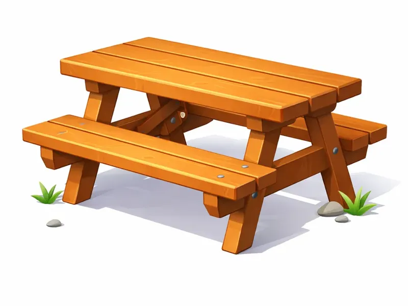Low Poly Picnic Table
