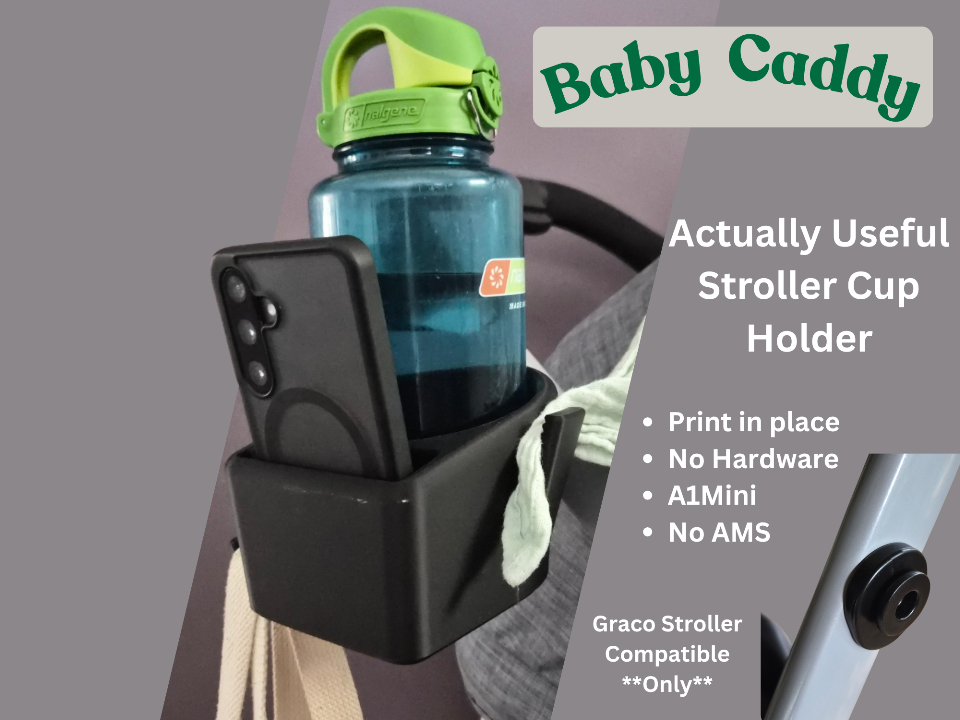 Baby Caddy - Stroller Large Cup holder 