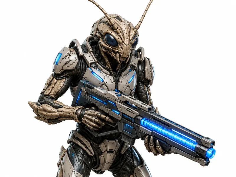 Thri’zek Veilhunter with rifle