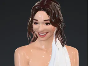 Frau nach der dusche im morgenmantel