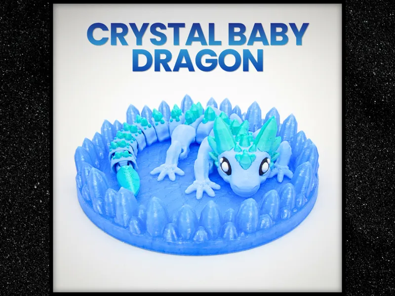Crystal Baby Dragon with Display Base