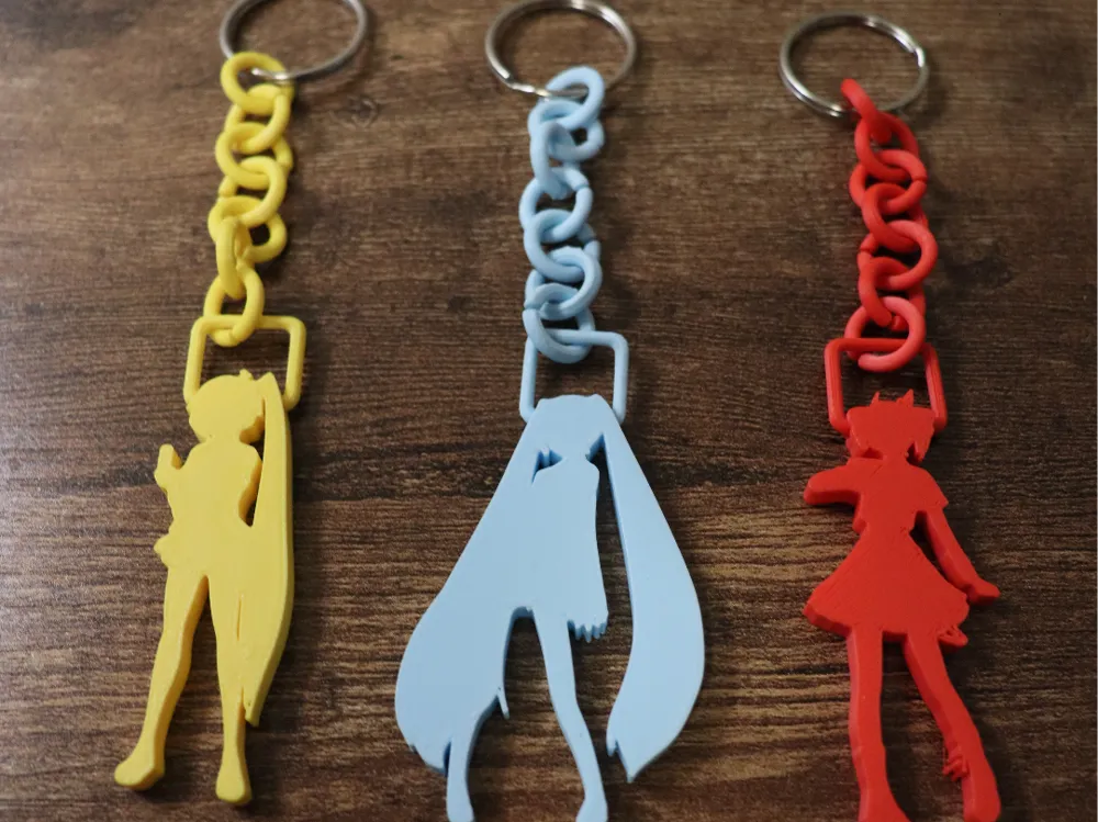 Baka Design Triple Baka Keychains - Free 3D Print Model - MakerWorld