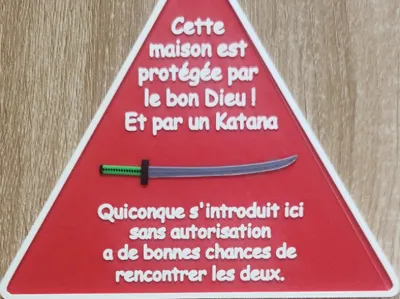 Humor Katana Warning