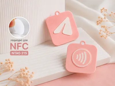 NFC Telegram Keychain NTAG215