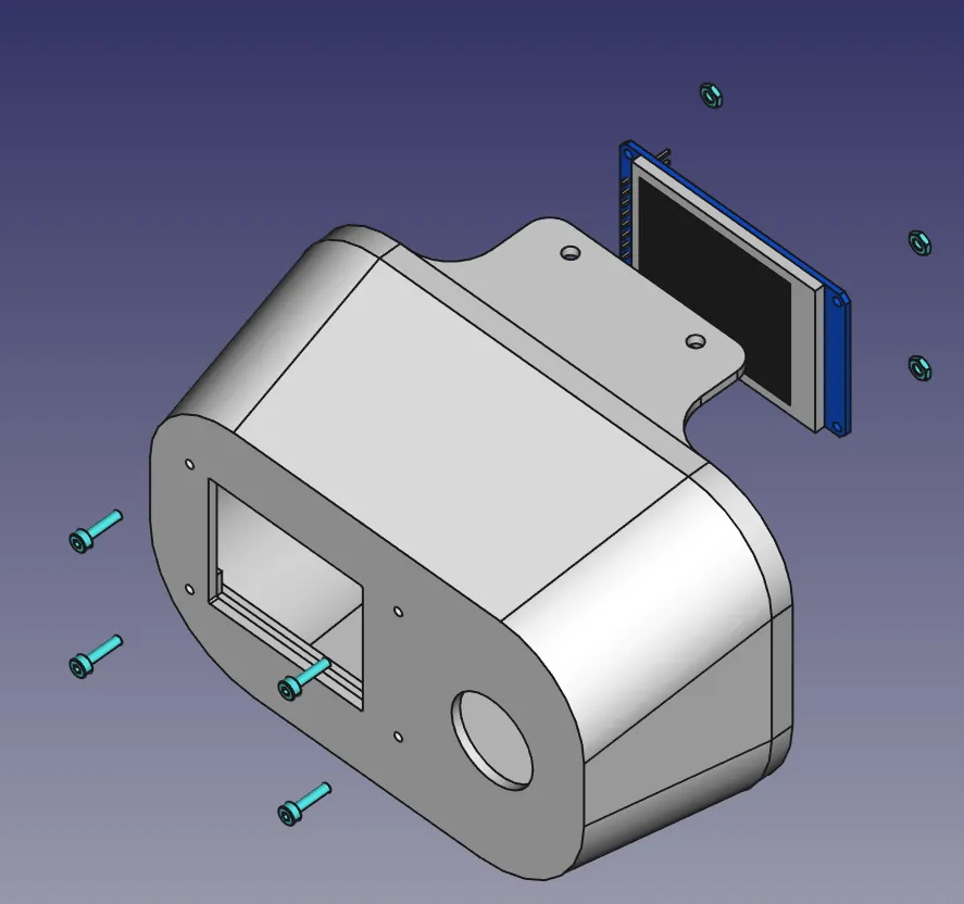024 - Mount TFT Screen and Pushbutton