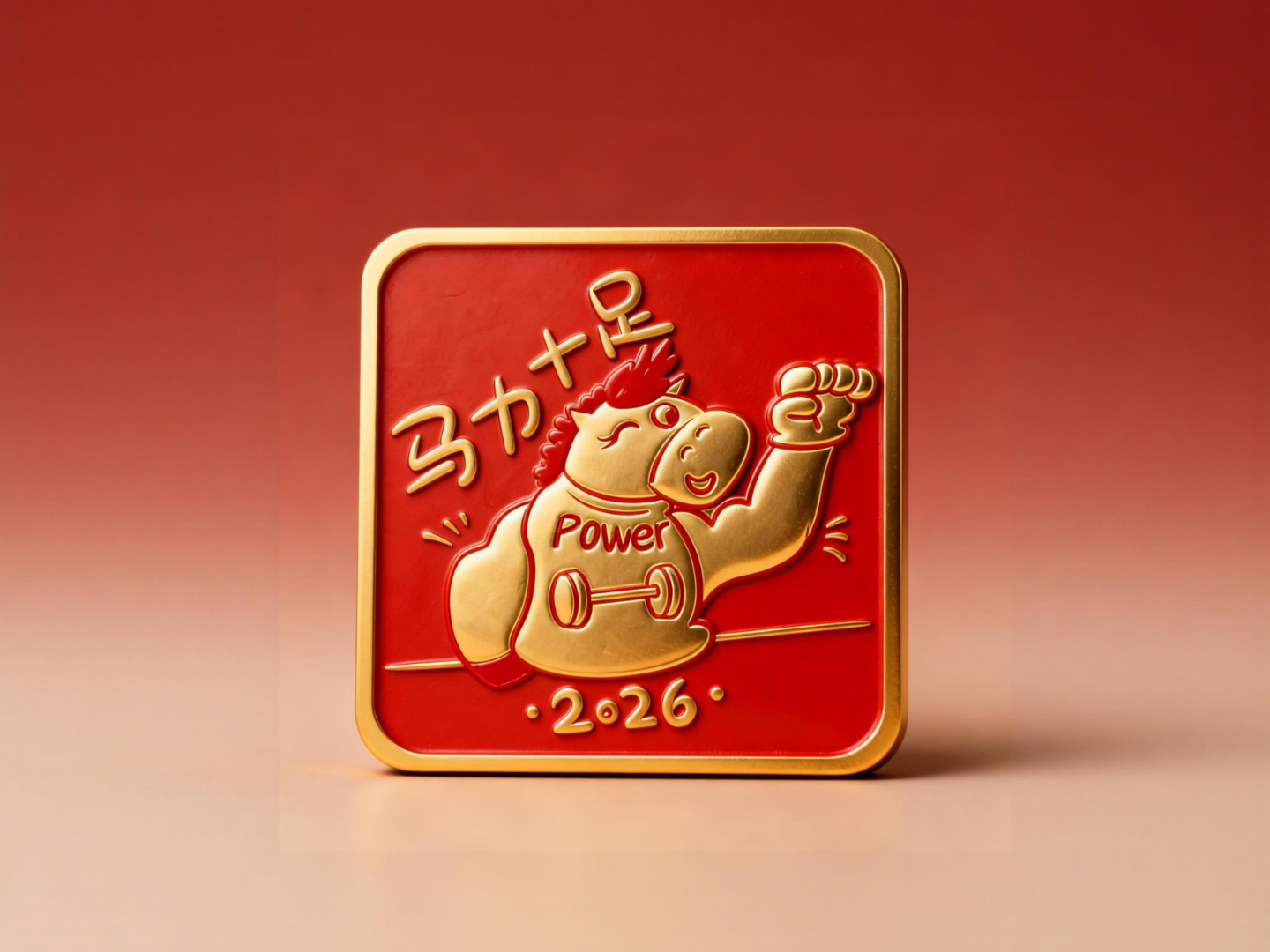马力十足2026年摆件-中国新年农历马年-春节好运招福字-儿童涂色玩具