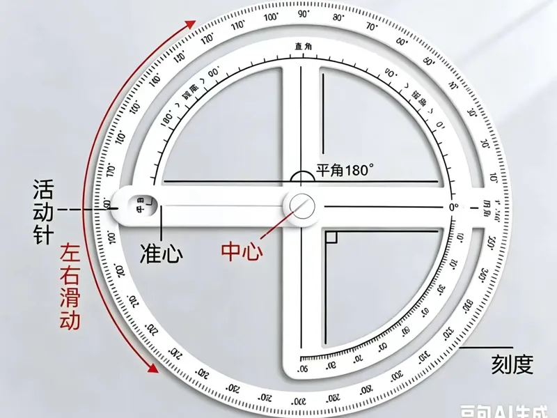 360°多功能量角器