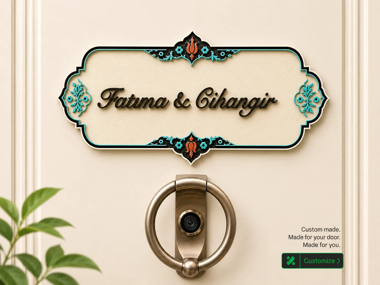 Customizable Door Name Plate
