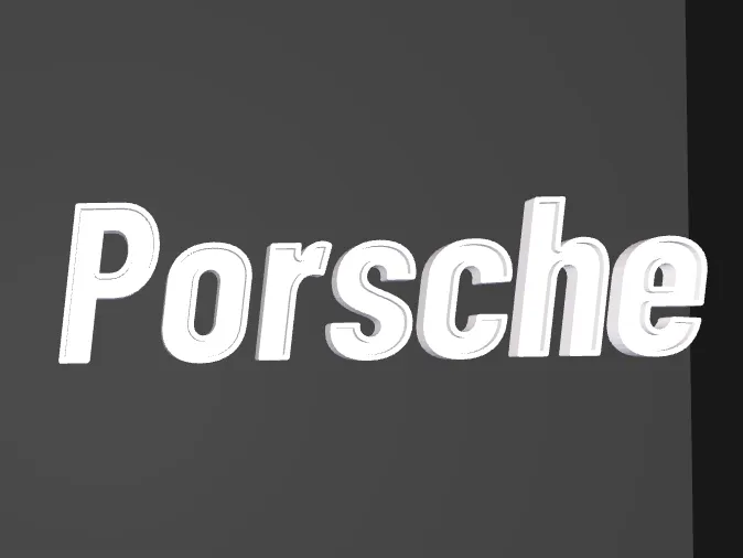 Porsche Nameplate — Parametric Customizable