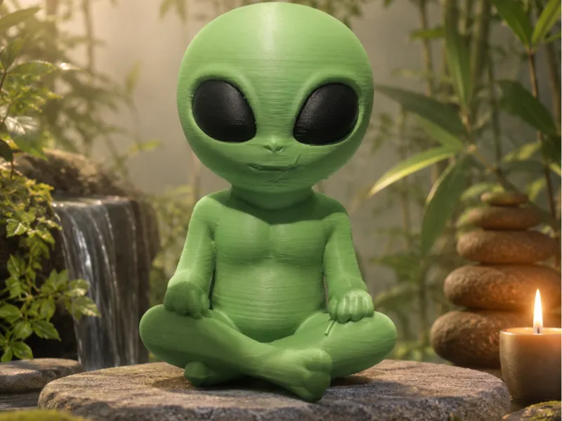 Meditating Alien Buddy