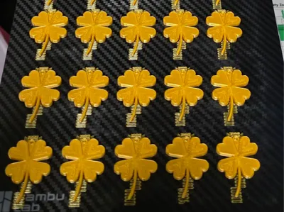 Gold Four-Leaf Clover