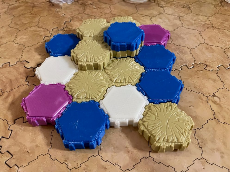 Interlocking Hex Terrain - Rocky
