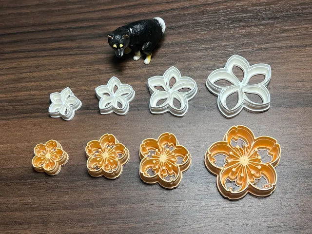 Sakura Plumera polymer clay cutter earring imprint