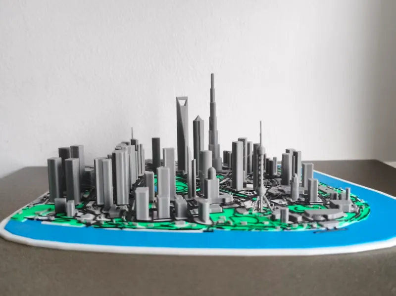 上海陆家嘴金融中心 沙盘微缩景观 Shanghai CBD - Scale Model