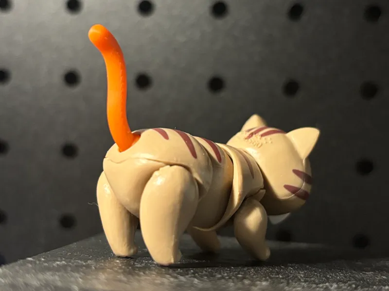 【仅尾巴】5mm球形关节猫猫尾巴配件，适配万代关节可动小猫咪扭蛋