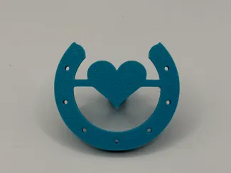 Lucky Horseshoe Vent Clip with Heart — Car Decor