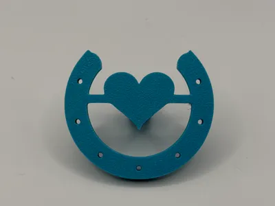 Lucky Horseshoe Vent Clip with Heart — Car Decor