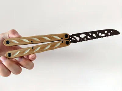 Original Design "Baguette" Butterfly Knife Flipping Toy
