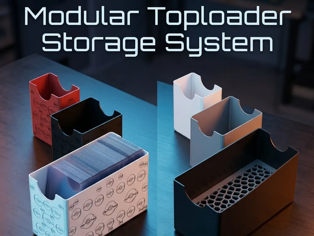Modular TCG Toploader Storage Box System (S, M, L) - Free 3D Print ...
