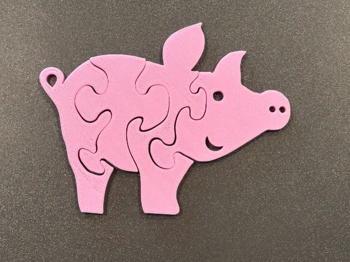 Simple Pig Puzzle For toddlers 