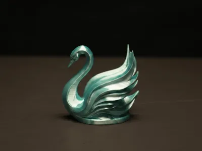 Swan Art Ornament