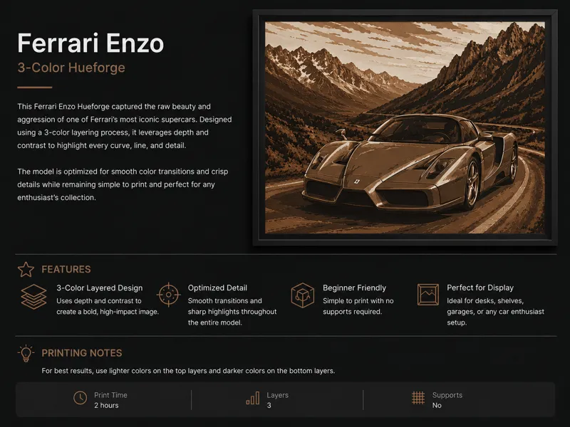 Enzo Ferrari Hueforge