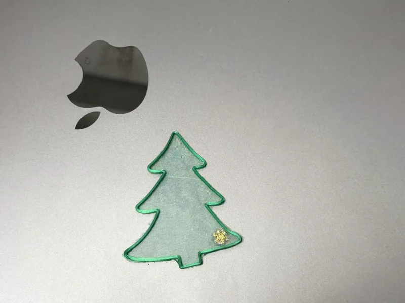 欧根纱圣诞树书签