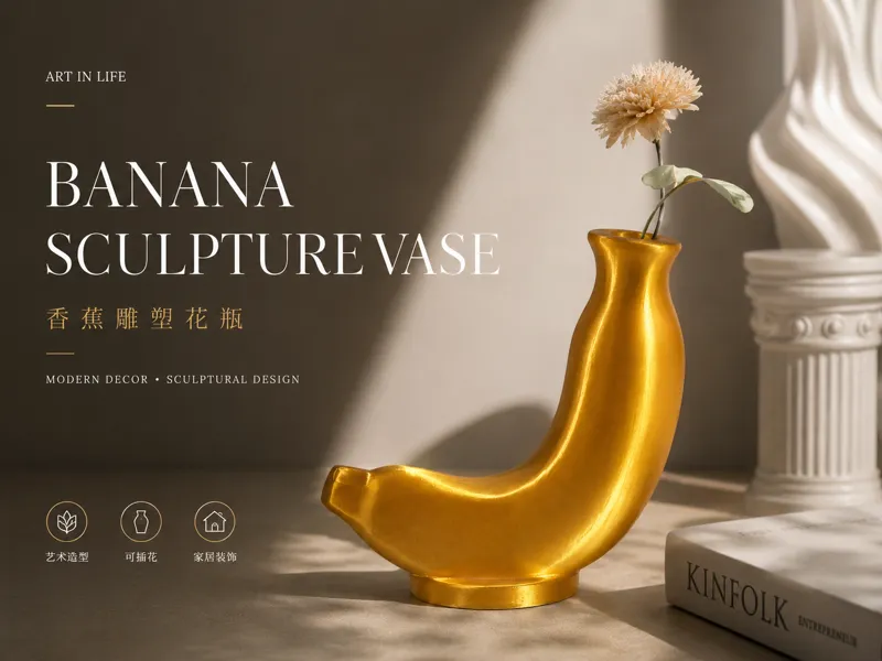 北欧香蕉艺术花瓶 Banana Art Vase