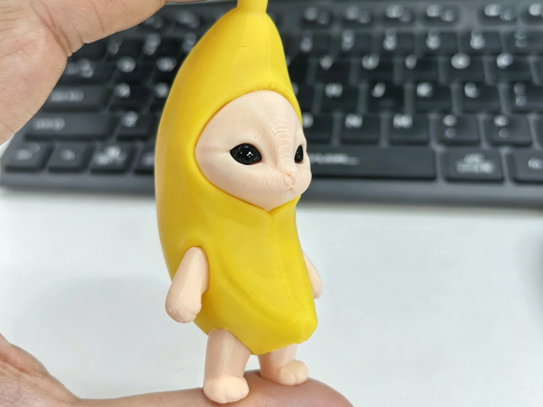 Banana Cat  香蕉猫比比拉布 - 多色拆件打印（无需AMS）