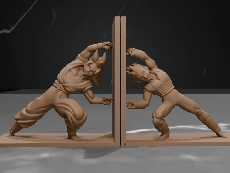 Goku and Vegeta Bookstands - Dragonball Z