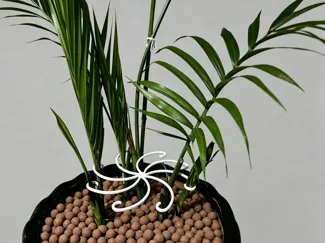 植物收拢防倒伏固定器|龟背竹春羽绣球水培枝干固定花盆架