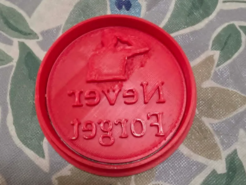 Never Forget cookie cutter and stamp