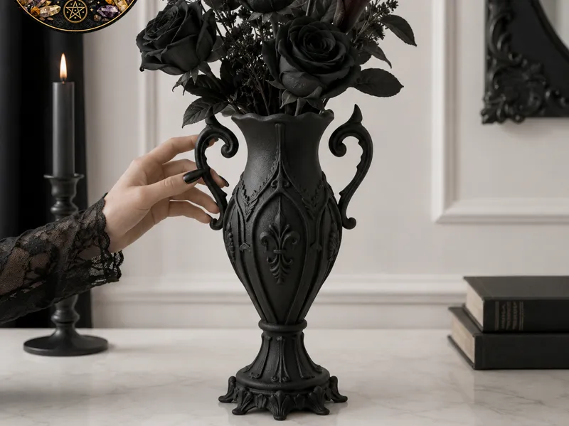 Gothic Baroque Vase Dark Elegance Goth Home Decor