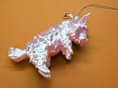West Highland Puppy Pendant Silk Dog Necklace