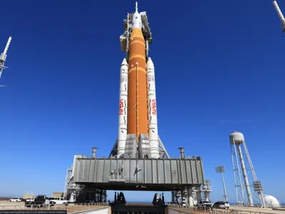 replica of an Artemis rocket